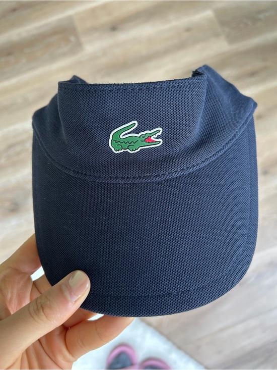 Lacoste Accessories - Lacoste Navy Sport Visor with Green Croc Logo